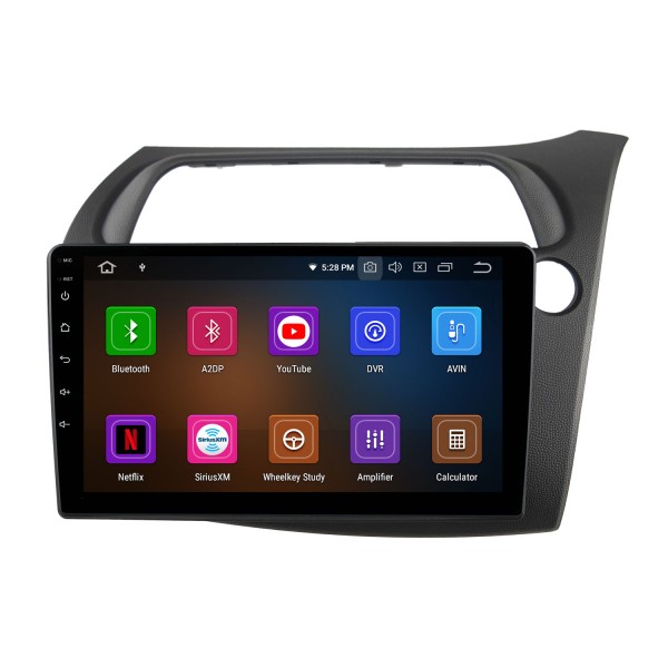 9 Inch HD Touchscreen for 2005 Honda Civic European RHD autoradio Car DVD Player with Bluetooth Support IPS Full Screen View