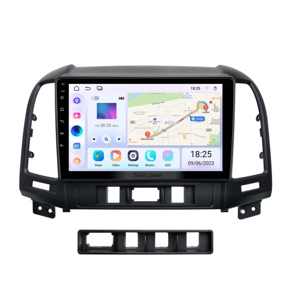 9 inch Android 13.0 For Hyundai SantaFe RHD 2006-2012 Touchscreen Radio GPS Navigation System Support Bluetooth Carplay OBD2 DVR  WiFi Steering Wheel Control