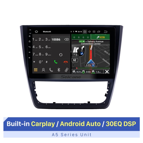10.1 inch 2014-2018 Skoda Yeti Android 10.0 GPS Navigation Radio Bluetooth HD Touchscreen AUX USB Carplay 