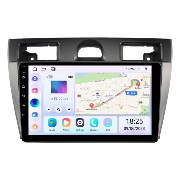9 inch Android 14.0 for 2006-2011 FORD FIESTA Radio GPS Navigation System With HD Touchscreen Bluetooth support Carplay OBD2