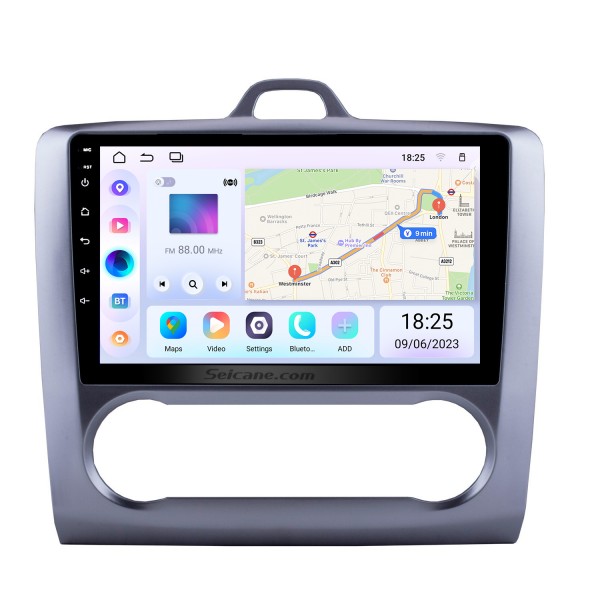 9 inch HD Touchscrren Android 10.0 Ford Focus Exi AT 2004-2011 Radio with GPS Navigation WIFI Bluetooth USB Music 1080P Video Mirror Link Rearview Camera