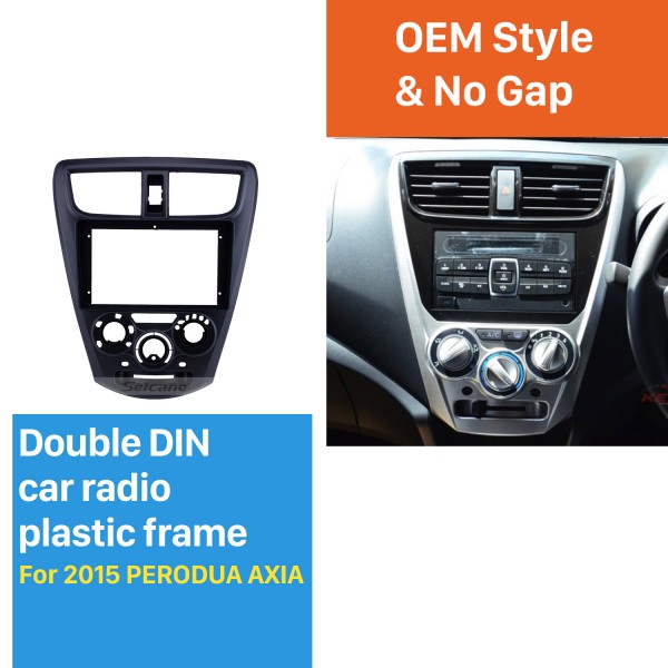 BLACK In Dash Fascia Panel Trim Frame Installation Kit For 