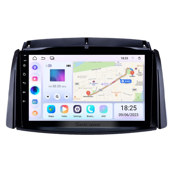 2009-2016 Renault Koleos Android 14.0 HD Touchscreen 9 inch Head Unit Bluetooth GPS Navigation Radio with AUX support OBD2 SWC Carplay
