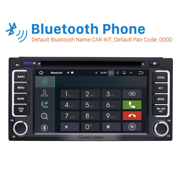 Pure Android 9.0 GPS DVD Player for 2005-2011 Toyota Vitz Echo with AM FM Radio 4G WiFi Bluetooth Auto AV in/out 1080P Mirror Link OBD2 AUX