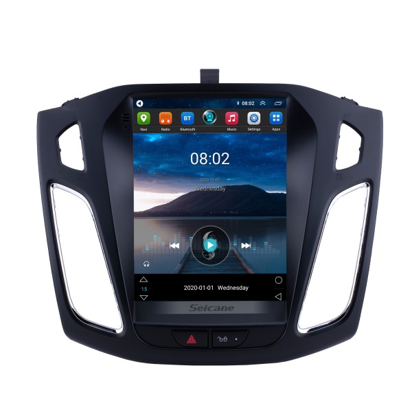 Android 10.0 2012 2013 2014 2015 Ford Focus 9.7 inch Tesla Style HD Touchscreen Car Stereo Radio Head Unit GPS Navigation Bluetooth Support Steering Wheel Control USB WIFI OBD2 Rearview Camera