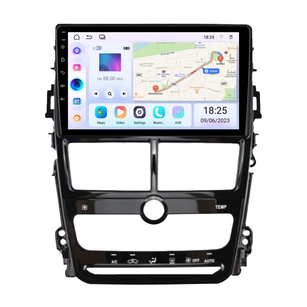 9 inch Android 14.0 for 2017 2018 2019 TOYOTA YARIS Stereo GPS navigation system with Bluetooth TouchScreen support Rearview Camera