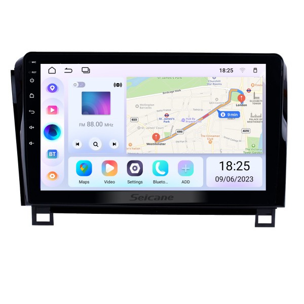 10.1 inch HD touchscreen Radio GPS Navigation System Android 10.0 for 2008-2015 TOYOTA Sequoia 2006-2013 Tundra Support Radio Carplay Bluetooth OBD II DVR 3G WIFI Rear view camera 