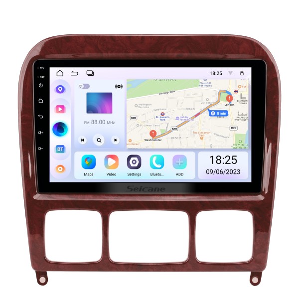 Android 10.0 HD Touch Screen 9 inch for 1998-2005 Mercedes Benz S Class W220 S280 S320 S350 S400 S430 S500 Radio GPS Navigation system with Bluetooth support Carplay