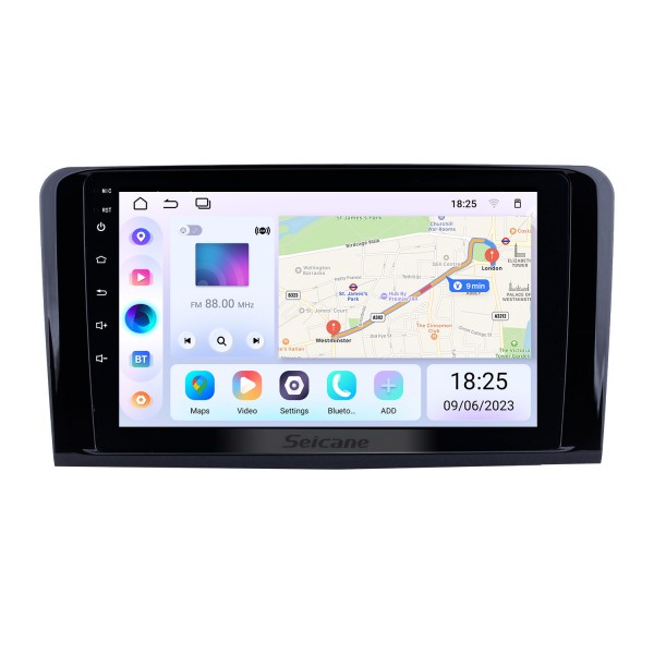 9 Inch For 2005-2012 Mercedes Benz ML CLASS W164 ML350 ML430 ML450 ML500 Android 10.0 Capacitive Touch Screen Radio GPS Navigation system Bluetooth TPMS DVR OBD II Rear camera AUX USB SD 3G WiFi 