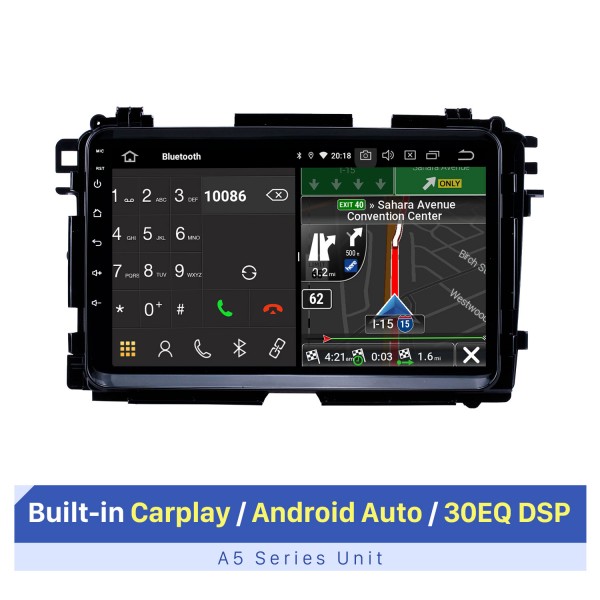 9 inch 2015-2017 HONDA VEZEL XVR Android 10.0 GPS Navigation System with Bluetooth WIFI Radio support OBD2 USB Backup Camera Didital TV Steering wheel Control 