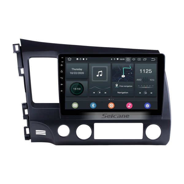 Android 8.1 Autoradio Navigation Aftermarket Stereo for 2006-2011 Honda Civic with 3G WiFi DVD Radio RDS Bluetooth Mirror Link OBD2 Steering Wheel Control AUX