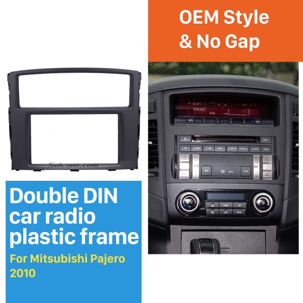 Classic Double Din 2010 Mitsubishi Pajero Car Radio Fascia Stereo Installation Dash Mount Adaptor DVD Frame
