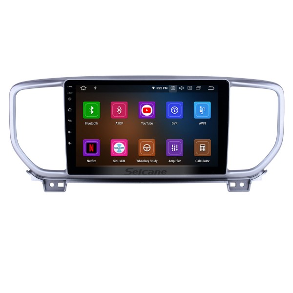 Aftermarket GPS Navigation Radio for 2018-2019 Kia Sportage R Android 10.0 9 inch Touchscreen with Carplay Bluetooth AUX support SWC Backup camera DAB+