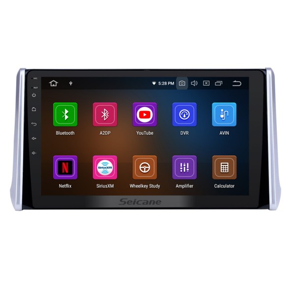 10.1 inch Android 10.0 GPS Navigation Radio for 2019 Toyota RAV4 with HD Touchscreen Carplay Bluetooth WIFI USB AUX support Mirror Link OBD2 SWC