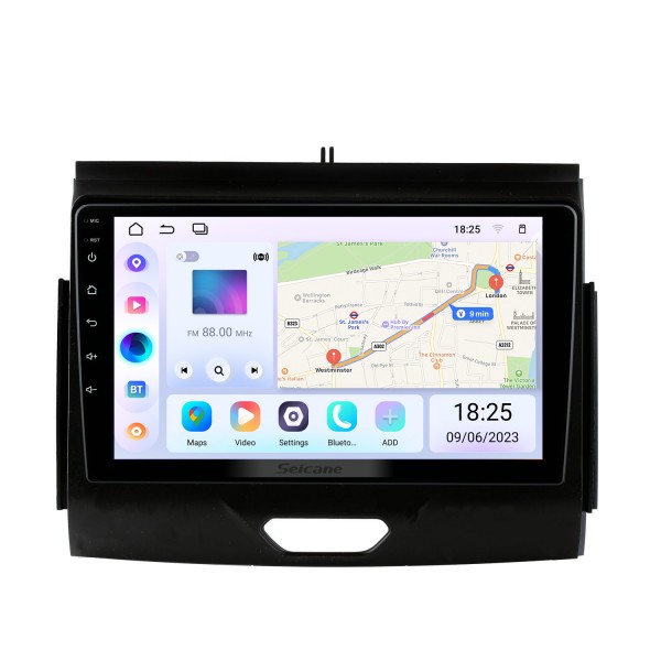 9 inch Android 14.0 For 2018 Ford RANGER Radio GPS Navigation System With HD Touchscreen Bluetooth support Carplay OBD2