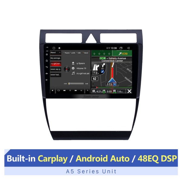 OEM 9 inch Android 10.0 Radio for 1997-2004 Audi A6 S6 RS6 Bluetooth HD Touchscreen GPS Navigation AUX USB support Carplay DVR OBD Rearview camera