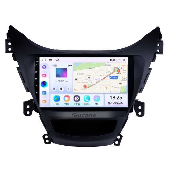 9 Inch OEM Android 14.0 Navigation System Bluetooth For 2011 2012 2013 Hyundai Elantra With Touch Screen DVD Player TV tuner Remote Control Radio