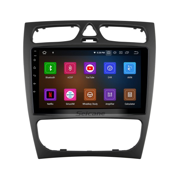 OEM Android 10.0 For BENZ C CLASS (W203) 2002-2004 BENZ CLK-CLASS (W209) 2002-2006 Radio with Bluetooth 9 inch HD Touchscreen GPS Navigation System Carplay support DSP