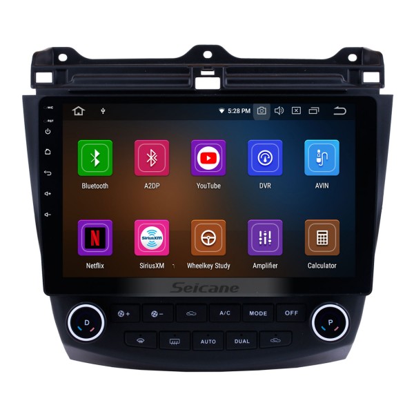 10.1 inch HD Touchscreen Android 11.0 2003 2004 2005 2006 2007 Honda Accord 7  Radio GPS Navigation Bluetooth USB WIFI 1080P Support OBD2 DVR Rearview