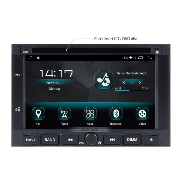 Android 10.0 2008-2013 PEUGEOT 5008 HD Touchscreen Radio DVD GPS Navigation System with Wifi Bluetooth OBD2 DAB+ DVR Mirror Link Steering Wheel Control Backup Camera  