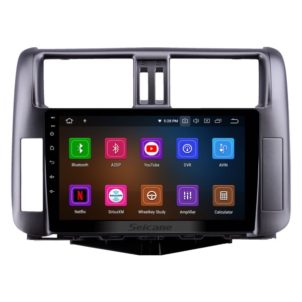 OEM 9 inch Android 12.0 HD Touchscreen Bluetooth Radio for 2010-2013 Toyota Prado 150 with GPS Navigation USB FM auto stereo Wifi AUX support DVR TPMS Backup Camera OBD2 SWC