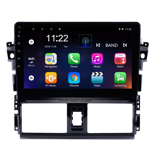 2013 2014 2015 2016 Toyota Vios 10.1 inch HD 1024*600 Touchscreen Android 13.0 Radio GPS Navigation system with Bluetooth WIFI 1080P Video DVR Mirror Link