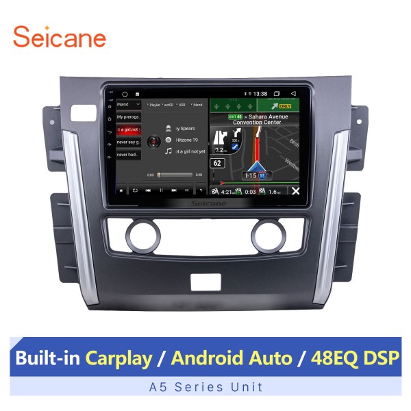 OEM 10.1 inch Android 13.0 for 2015 Nissan Patrol Radio GPS Navigation System With HD Touchscreen Bluetooth support Carplay OBD2 DVR TPMS