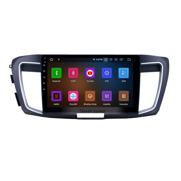 8 inch Android 11.0 GPS Navigation Radio for 2013 Honda Accord 9 Low Version Bluetooth HD Touchscreen WIFI Carplay support Backup camera