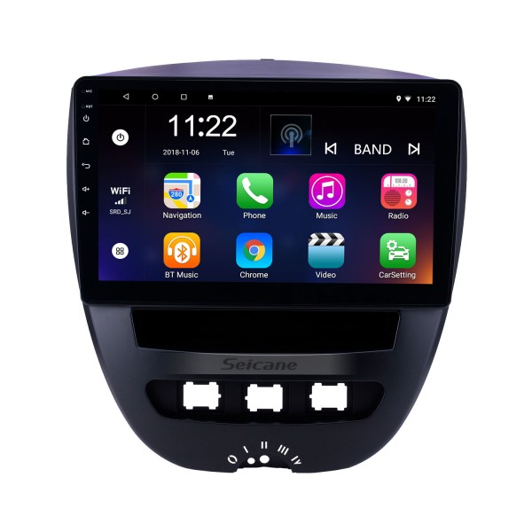 10.1 inch Android 14.0 2005-2014 Toyota Aygo GPS Navigation Radio with Bluetooth HD Touchscreen WIFI AUX USB support TPMS DVR Carplay SWC