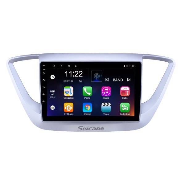 HD Touchscreen 9 inch Android 14.0 GPS Navigation Radio for 2016 Hyundai Verna with Bluetooth AUX Music support DVR Carplay OBD Steering Wheel Control