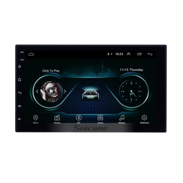 Android Universal Radio Multimedia Player GPS Navigation 7 inch HD touch screen Bluetooth USB Carplay Steering Wheel Control