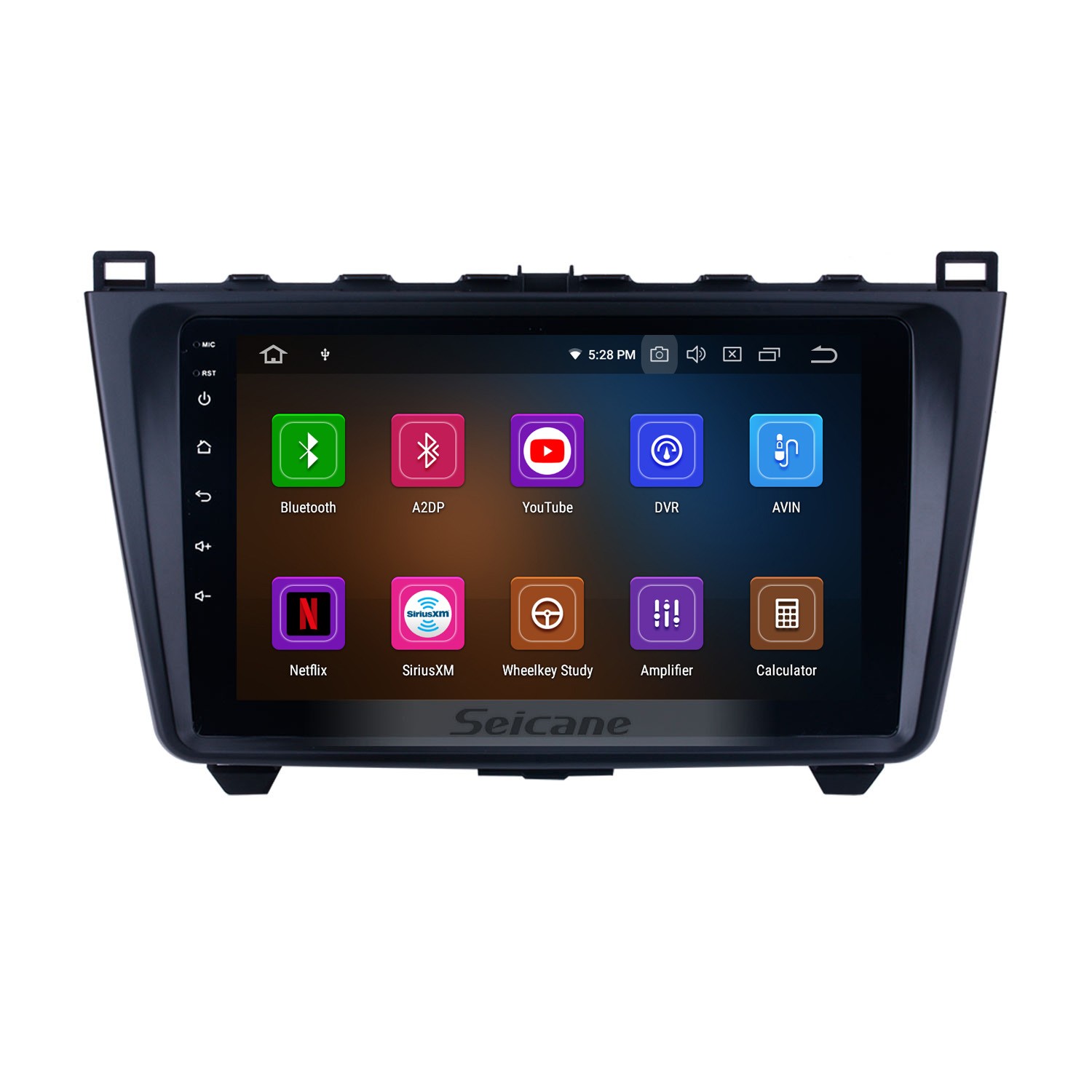 OBD2 6 Rearview Rui wing with Touchscreen 13.0 camera Android 1024*600 link Mirror full for Bluetooth Mazda Radio carplay 2008-2015 System TPMS 9 GPS inch TV Navigation DVR