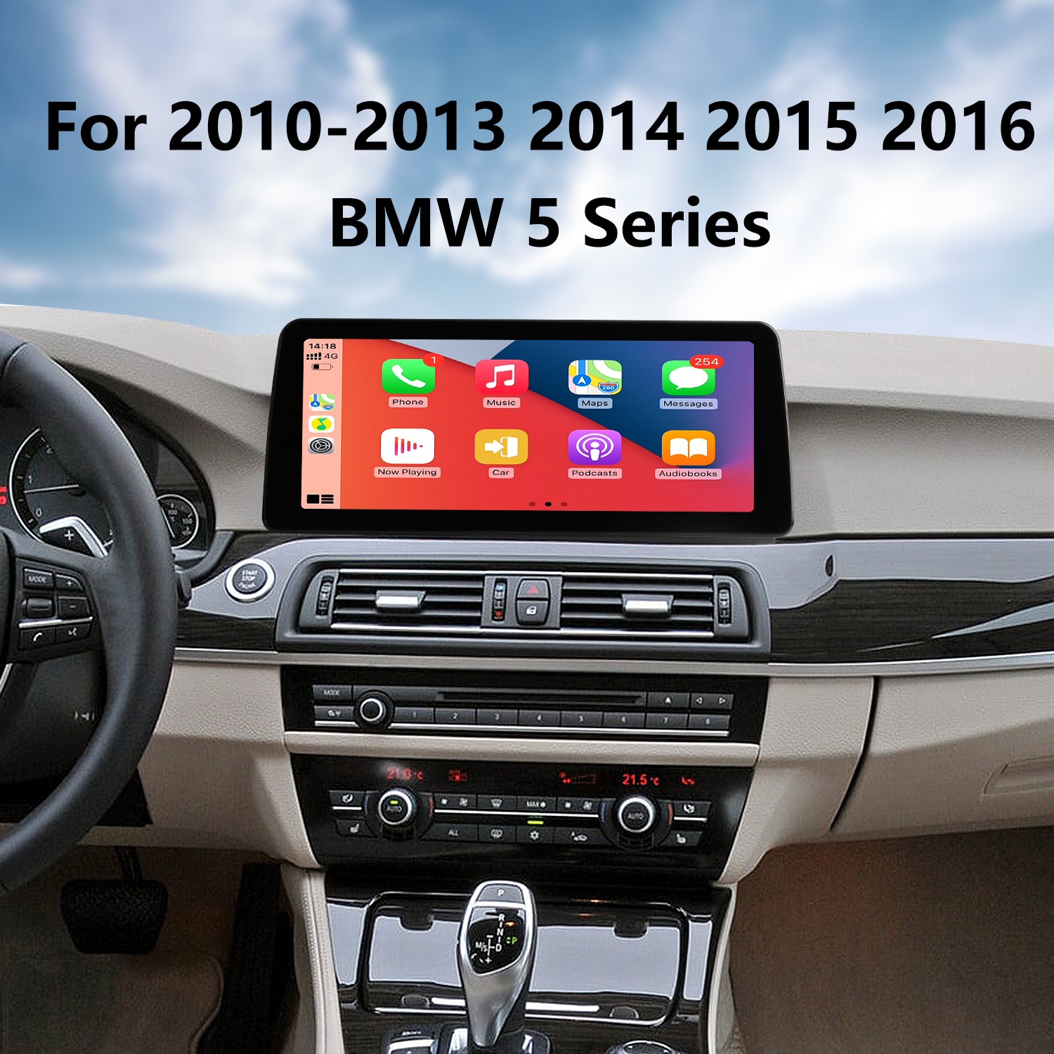 Carplay HD Touchscreen for 2010-2013 2014 2015 2016 BMW 5 Series