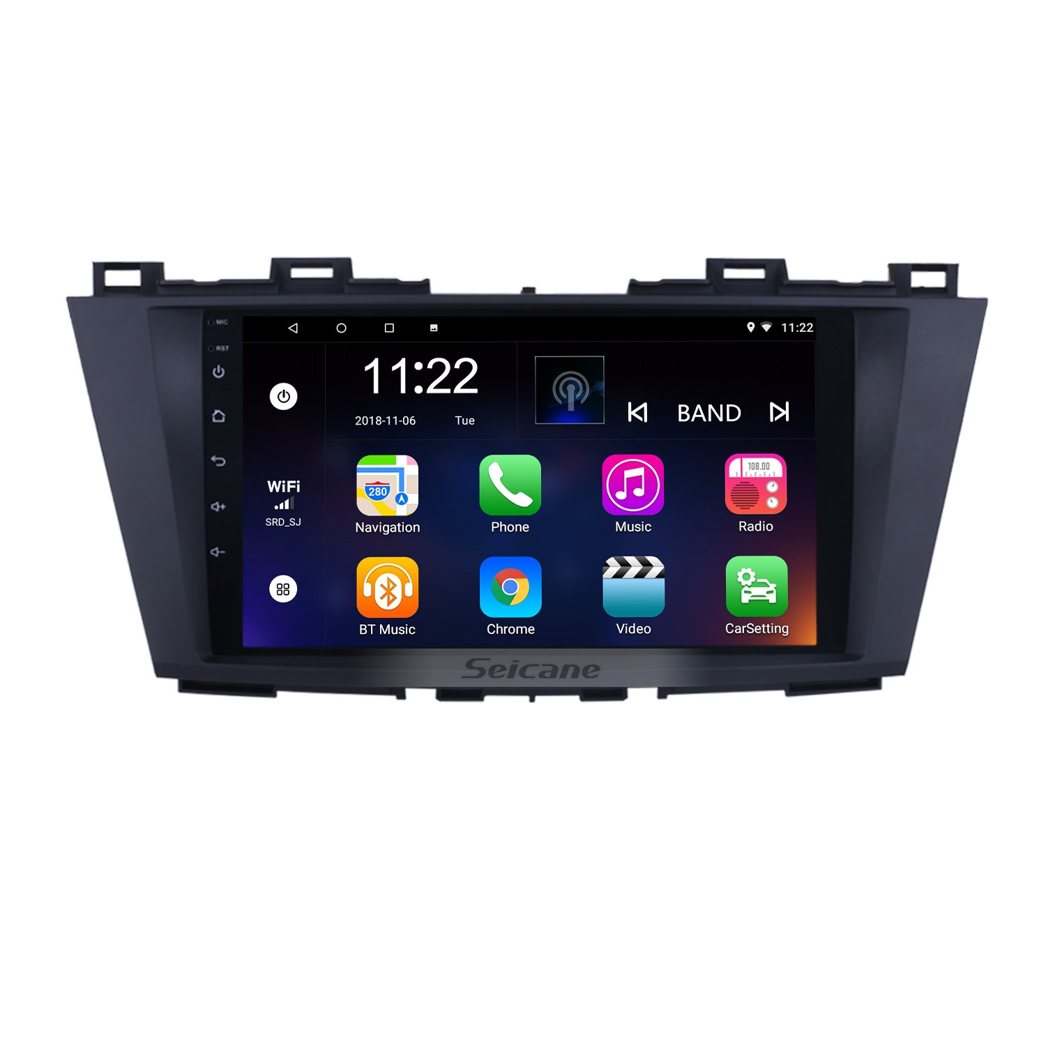 VOLEMI 9-inch 2 Din Android 11 Car Stereo GPS Navigation for  Mazda 5 3 CW 2010-2015 Built in FM AM Car Radio/Carplay Android Auto/DSP  Bluetooth/Steering Wheel Controls/Voice Control (Size : K100S) 