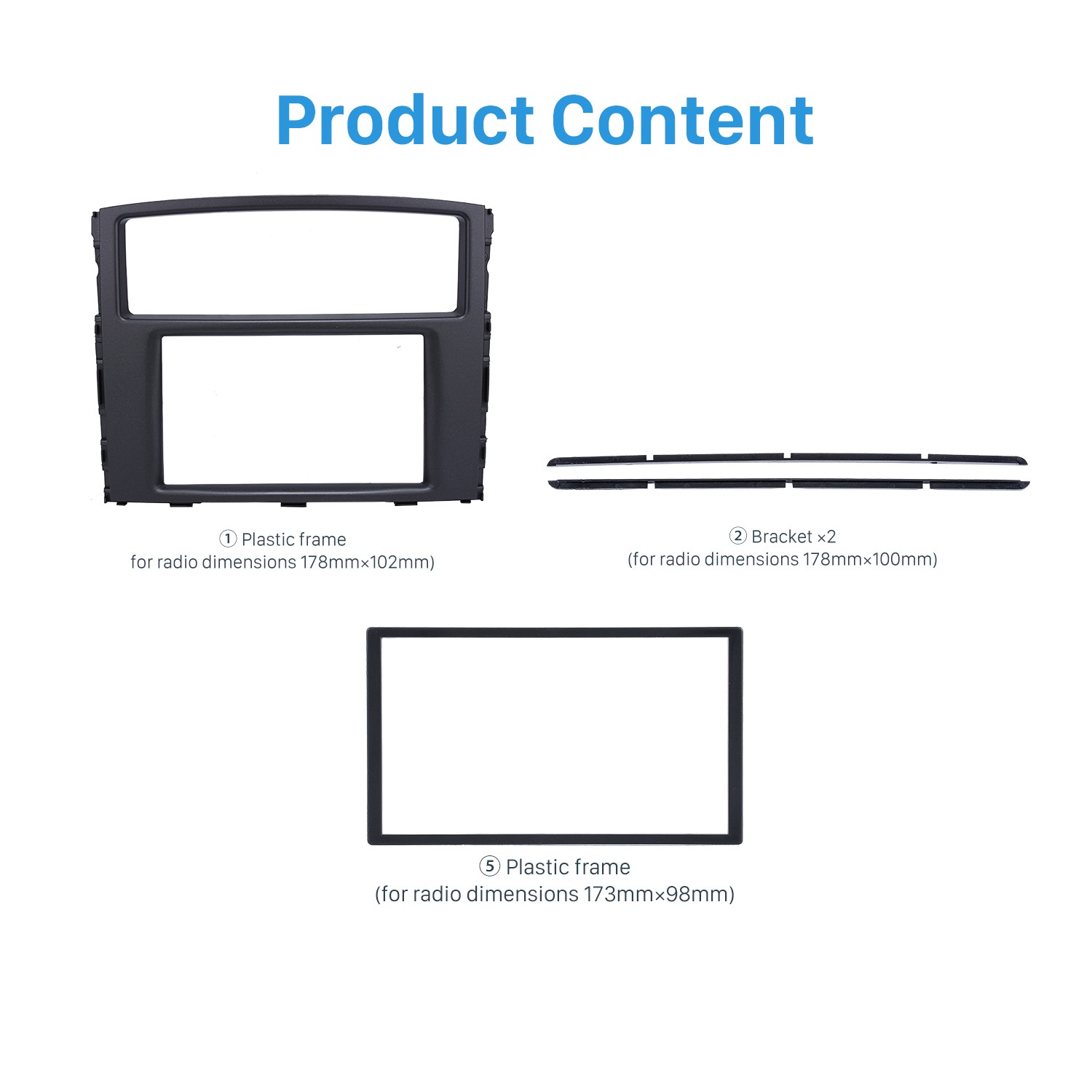 Classic Double Din 2010 Mitsubishi Pajero Car Radio Fascia Stereo Installation Dash Mount