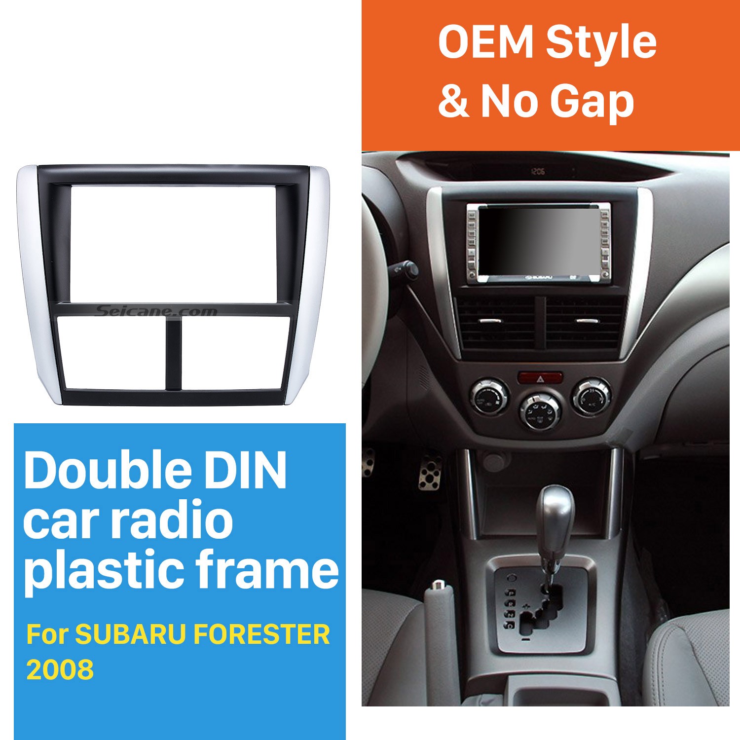 Black Double Din Car Radio Fascia For 2008 2009 2010 2013