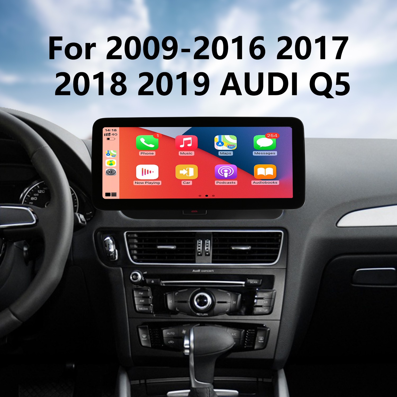 Carplay 12.3 inch Radio HD touchscreen Android Auto for 2009-2016