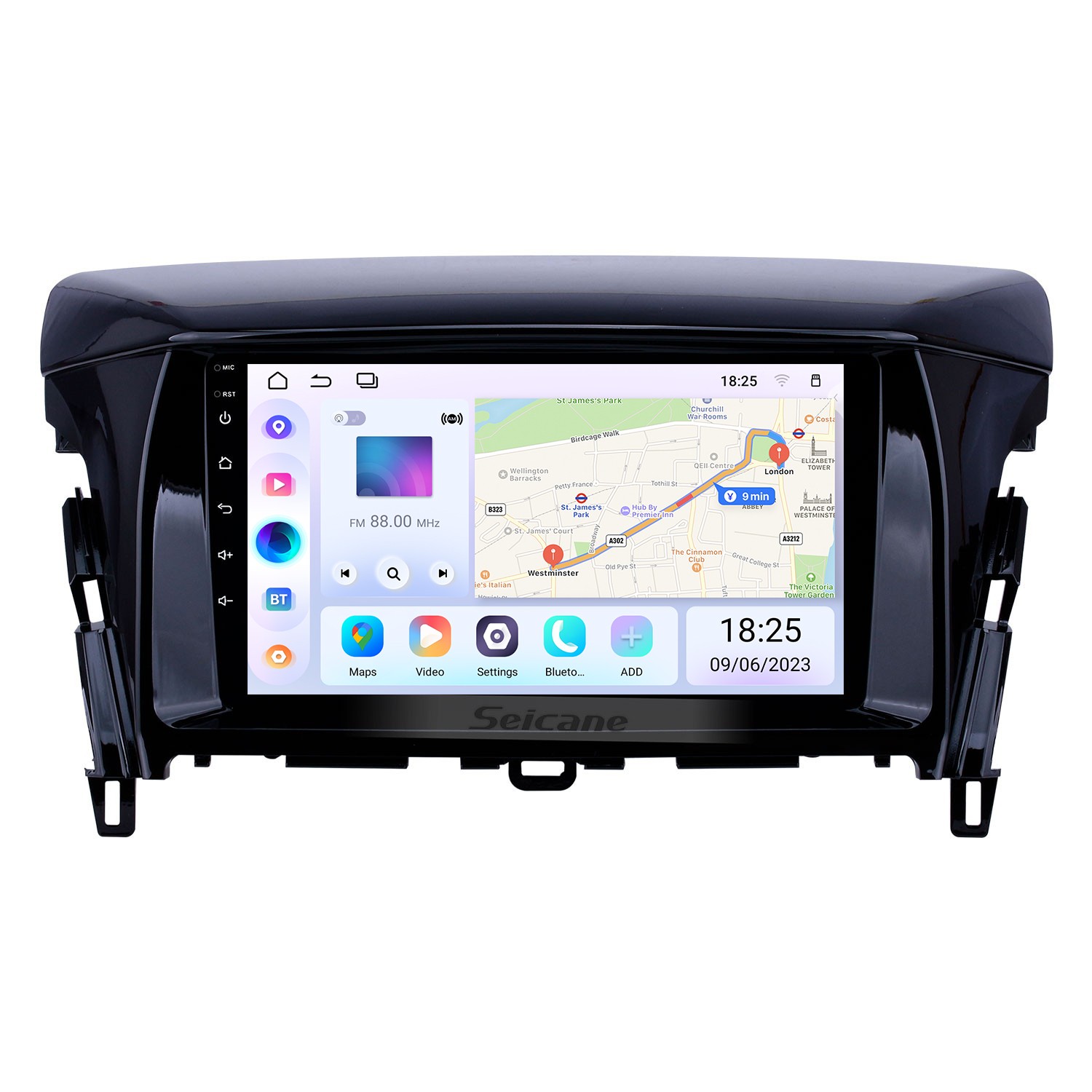 OEM 9 inch Android 14.0 Radio for 2018 Mitsubishi Eclipse Bluetooth WIFI HD  Touchscreen GPS Navigation support Carplay DVR Digital TV