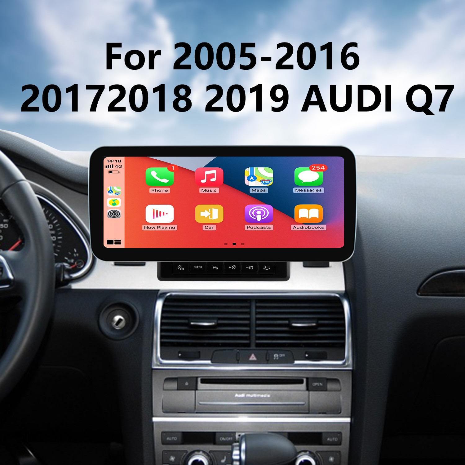 Autoradio GPS full tactile Bluetooth Android & Apple Carplay Audi