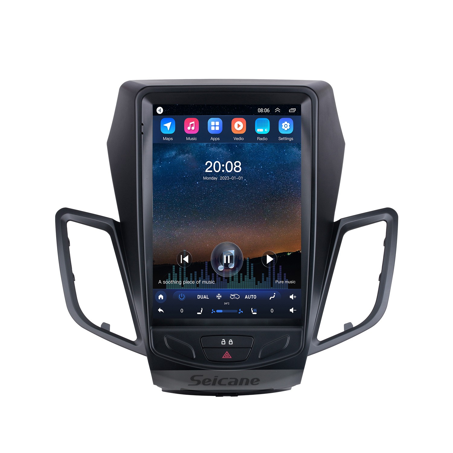 GLXQIJ Autoradio pour Ford Fiesta 2009-2019 Android 10.0 Navigation GPS 9  Pouces écran Tactile capacitif Lecteur stéréo de Voiture WiFi Bluetooth FM  USB Lien Miroir Caméra Arrière,2009~2012 : : High-Tech
