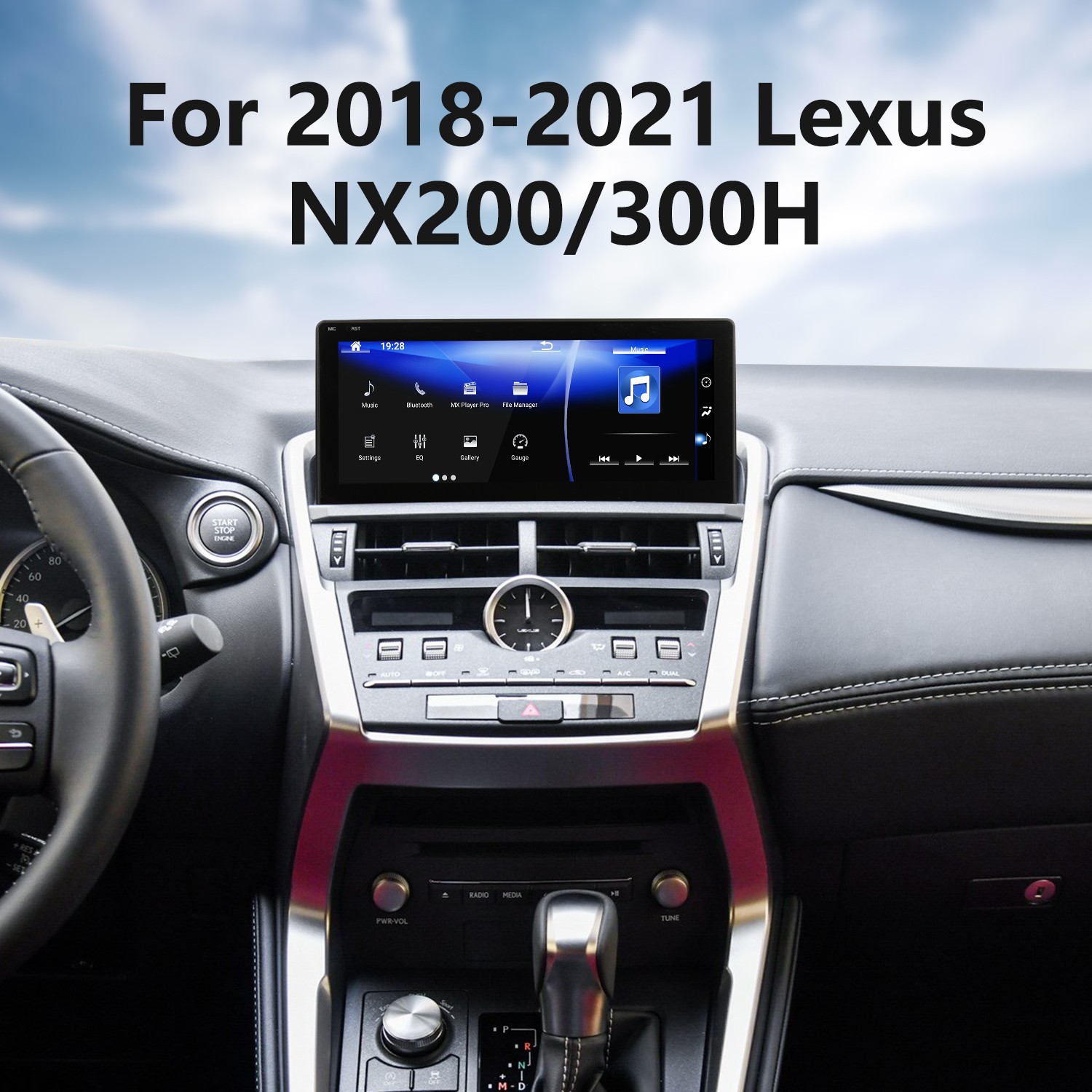 HD Touchscreen for 2018 2019 2020 2021 LEXUS NX200 300H 10.25 inch Android  13.0 GPS Navigation Radio with Bluetooth support Carplay TPMS DAB+ OBD2