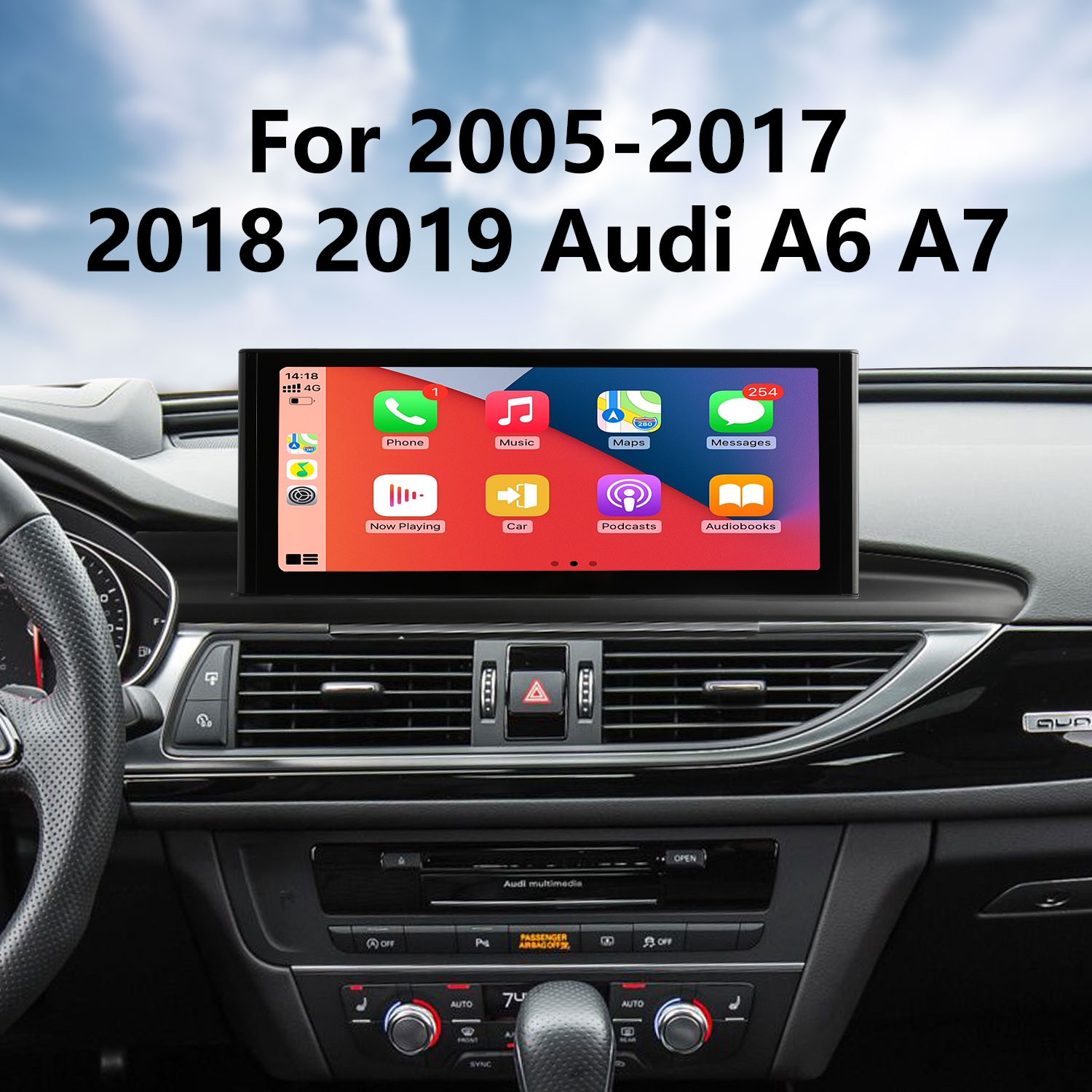 Touchscreen Radio Carplay for 2005-2019 Audi A6 A7 System Android auto  stereo replacement Upgrade