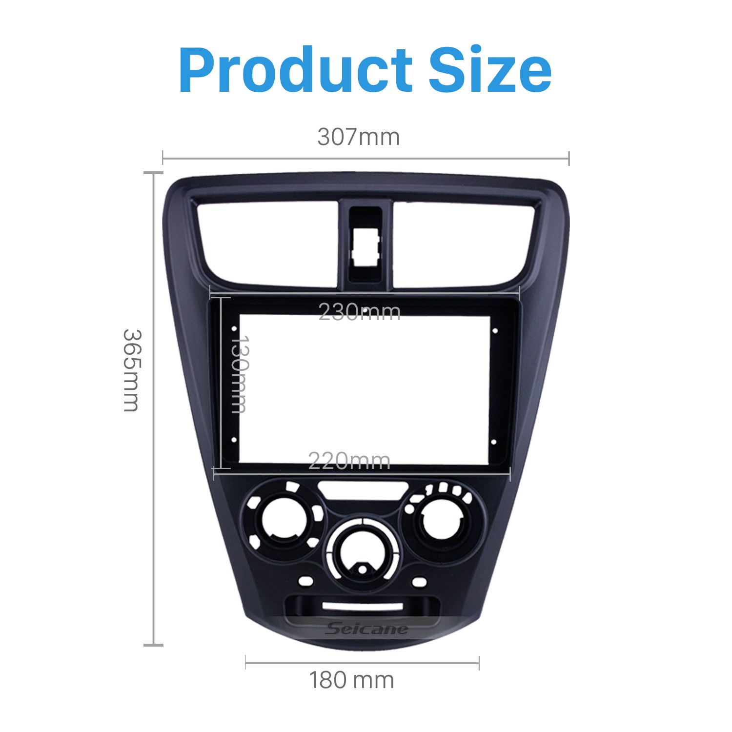 BLACK In Dash Fascia Panel Trim Frame Installation Kit For 