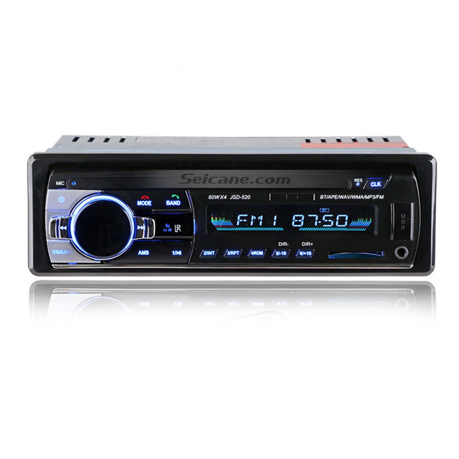 Autoradio Bluetooth Freisprecheinrichtung 2xUsb Aux-In Mp3 Id3 4x60w ISO  1DIN FM
