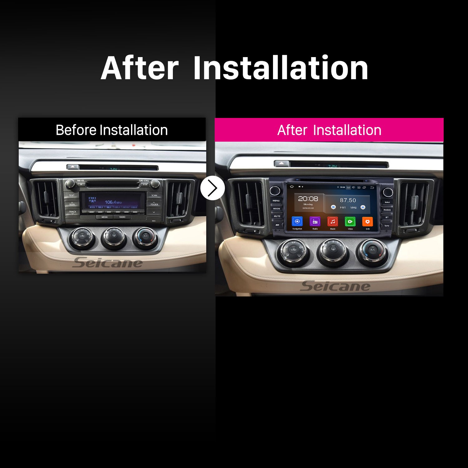 8 inch Android 12.0 GPS Navigation Radio for 20132016 Toyota RAV4 with