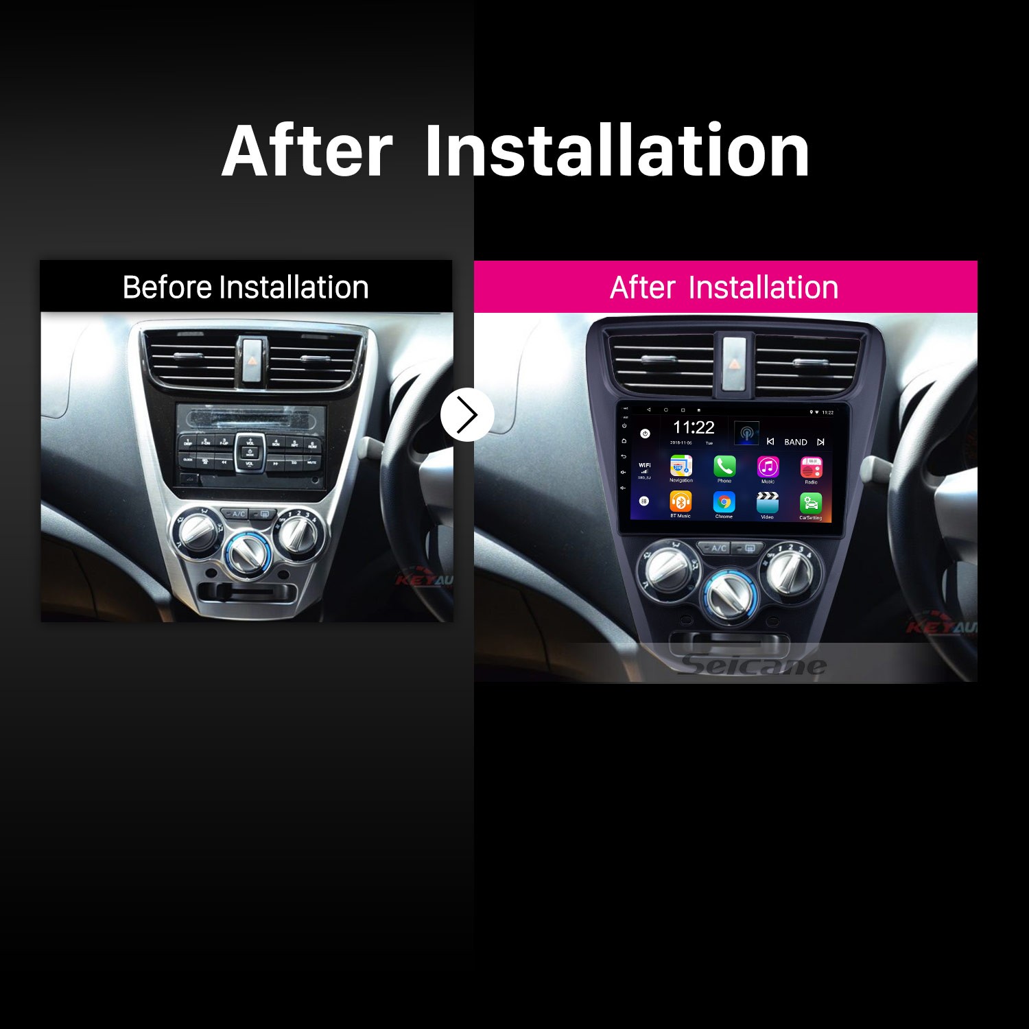 OEM 9 inch Android 10.0 Radio for 2015 Perodua Axia 