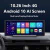 10.26 inch Carplay Android 10.0 AI Smart Screen Front Rear Dual Recording 4G High Performance Center Console