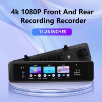 11.26" 4K Dash Camera Car Dvr WiFi ADAS BSD with 4K  Front Camera 1080P Rear Camera AHD 