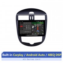 10.1 inch Android 13.0 GPS Navigation Radio for 2011 2012 2013 2014 Nissan Tiida Auto A/C with HD Touchscreen Bluetooth USB support Carplay TPMS DVR