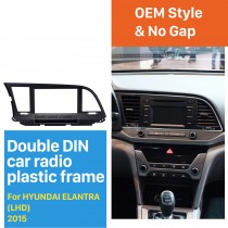 Perfect Double Din 2015 HYUNDAI ELANTRA LHD Car Radio Fascia Trim Bezel DVD Stereo Player Panel Frame 